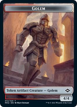 Golem Token card from Modern Horizons 2