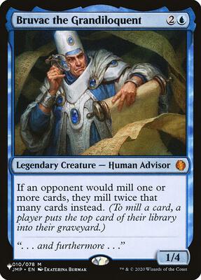 Bruvac the Grandiloquent card from The List Reprints