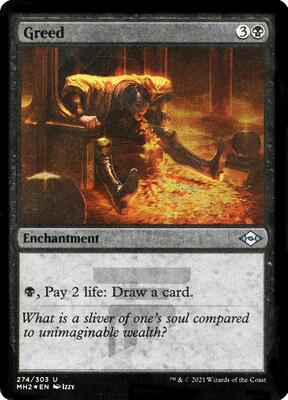 Greed (Foil Etched) card from Modern Horizons 2