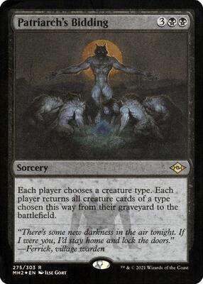 Patriarch's Bidding (Foil Etched) card from Modern Horizons 2