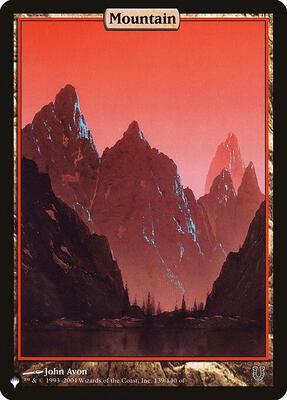 Mountain (UNH) card from The List Reprints