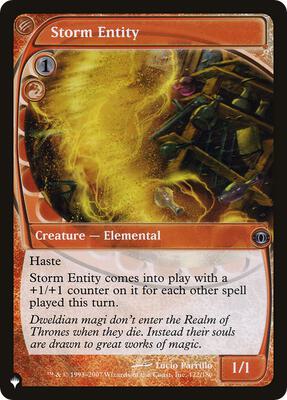 Storm Entity card from The List Reprints