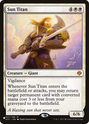 Sun Titan (E01) card from The List Reprints