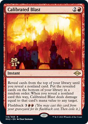 Calibrated Blast card from Prerelease Cards