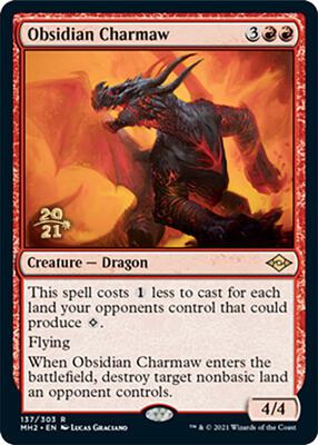 Obsidian Charmaw card from Prerelease Cards