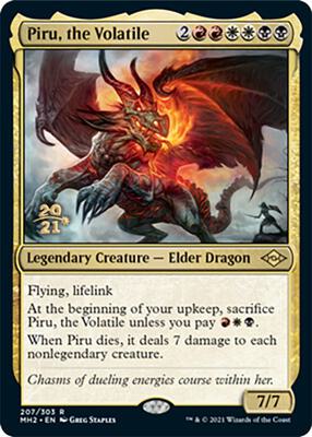 Piru, the Volatile card from Prerelease Cards