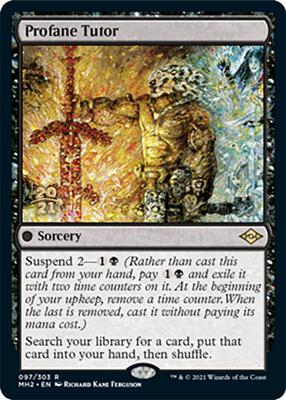 Profane Tutor card from Prerelease Cards