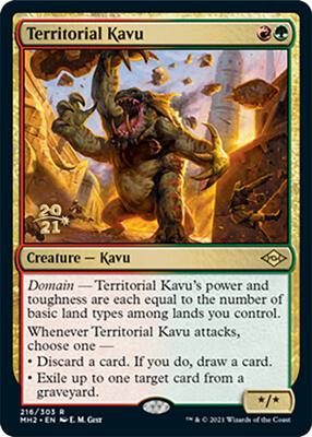 Territorial Kavu card from Prerelease Cards