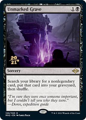 Unmarked Grave card from Prerelease Cards
