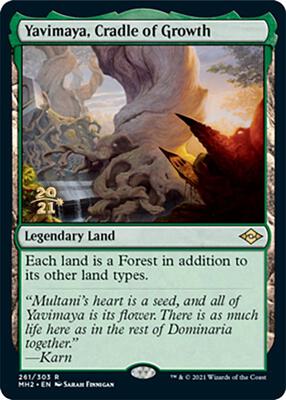 Yavimaya, Cradle of Growth card from Prerelease Cards