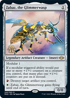 Zabaz, the Glimmerwasp card from Prerelease Cards