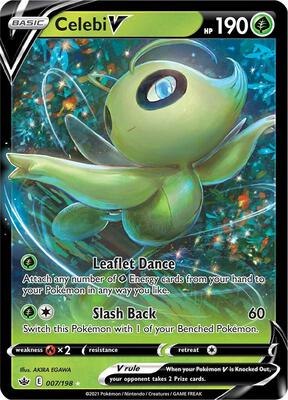 Celebi V card from SWSH06: Chilling Reign