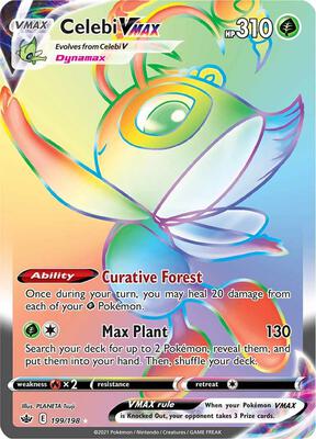 Celebi VMAX (Secret) card from SWSH06: Chilling Reign
