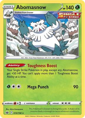 Abomasnow card from SWSH06: Chilling Reign