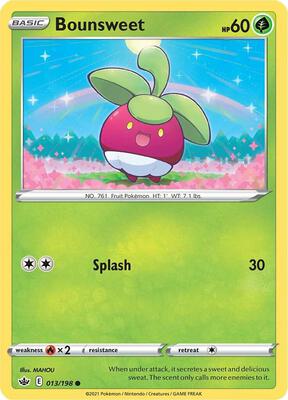 Bounsweet card from SWSH06: Chilling Reign