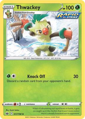 Thwackey card from SWSH06: Chilling Reign