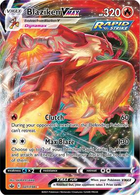 Blaziken VMAX card from SWSH06: Chilling Reign
