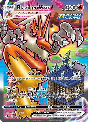 Blaziken VMAX (Alternate Art Secret) card from SWSH06: Chilling Reign