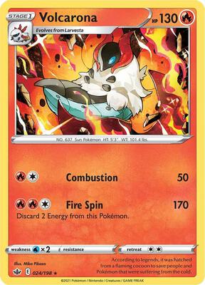 Volcarona card from SWSH06: Chilling Reign