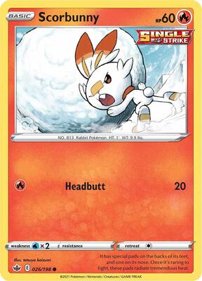 Scorbunny card from SWSH06: Chilling Reign