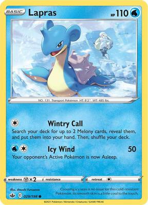 Lapras card from SWSH06: Chilling Reign