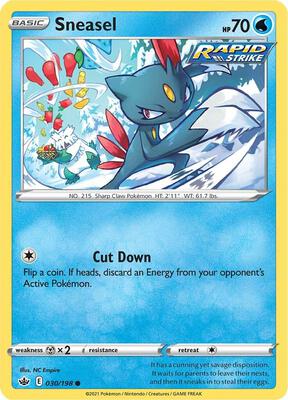 Sneasel card from SWSH06: Chilling Reign