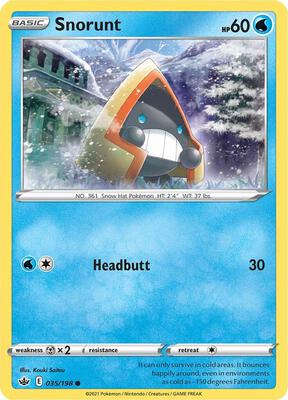 Snorunt card from SWSH06: Chilling Reign