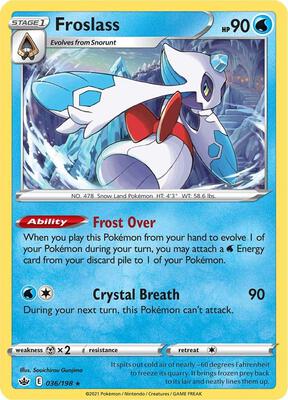 Froslass card from SWSH06: Chilling Reign