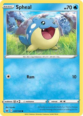 Spheal card from SWSH06: Chilling Reign
