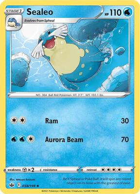Sealeo card from SWSH06: Chilling Reign