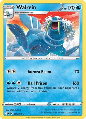 Walrein card from SWSH06: Chilling Reign