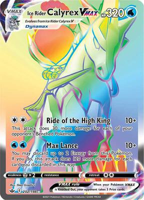 Ice Rider Calyrex VMAX (Secret) card from SWSH06: Chilling Reign