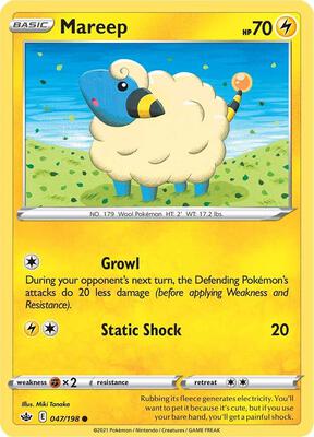 Mareep card from SWSH06: Chilling Reign