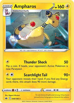 Ampharos card from SWSH06: Chilling Reign