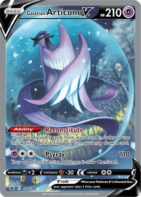 Galarian Articuno V (Alternate Full Art) card from SWSH06: Chilling Reign