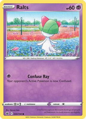 Ralts card from SWSH06: Chilling Reign