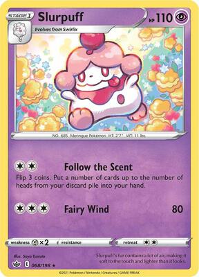 Slurpuff card from SWSH06: Chilling Reign