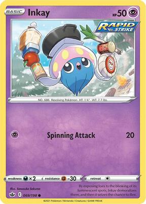 Inkay card from SWSH06: Chilling Reign