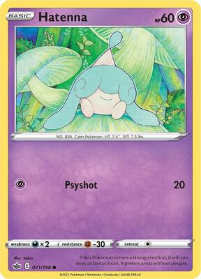 Hatenna card from SWSH06: Chilling Reign