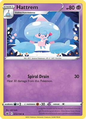 Hattrem card from SWSH06: Chilling Reign