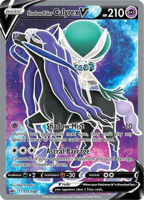 Shadow Rider Calyrex V (Full Art) card from SWSH06: Chilling Reign