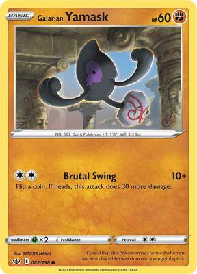 Galarian Yamask card from SWSH06: Chilling Reign
