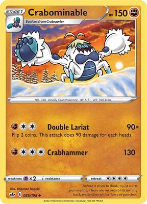 Crabominable card from SWSH06: Chilling Reign