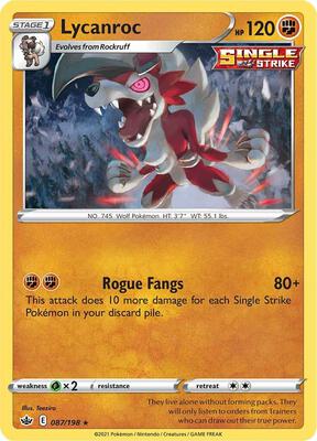 Lycanroc card from SWSH06: Chilling Reign