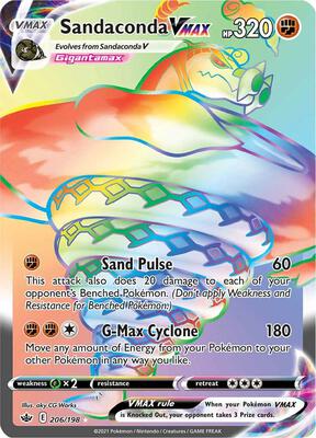 Sandaconda VMAX (Secret) card from SWSH06: Chilling Reign