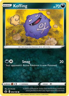 Koffing card from SWSH06: Chilling Reign