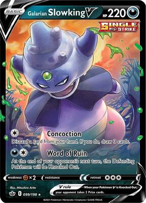 Galarian Slowking V card from SWSH06: Chilling Reign