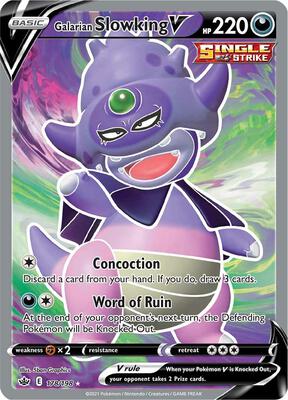 Galarian Slowking V (Full Art) card from SWSH06: Chilling Reign