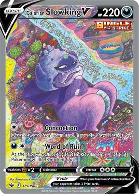 Galarian Slowking V (Alternate Full Art) card from SWSH06: Chilling Reign