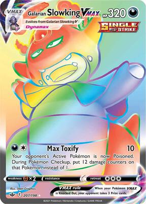Galarian Slowking VMAX (Secret) card from SWSH06: Chilling Reign